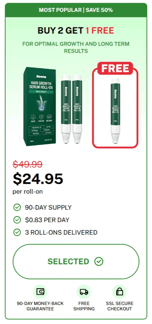 Roota Hair Serum offer package price 